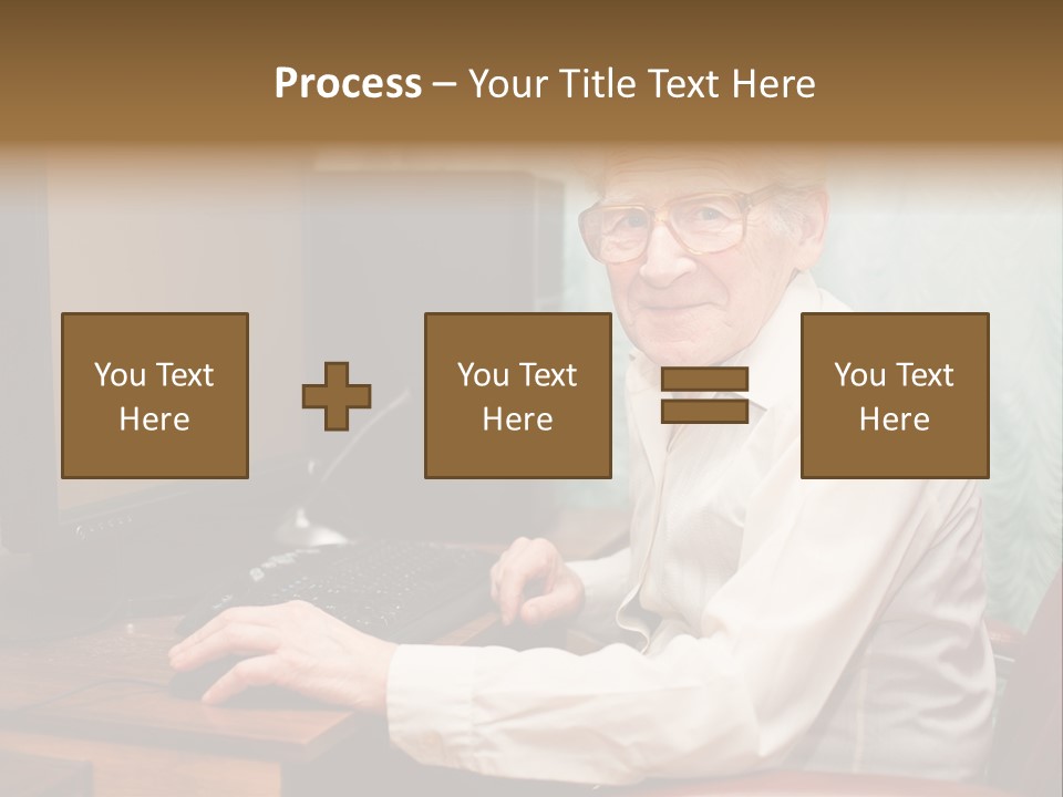 Man Retirement Research PowerPoint Template