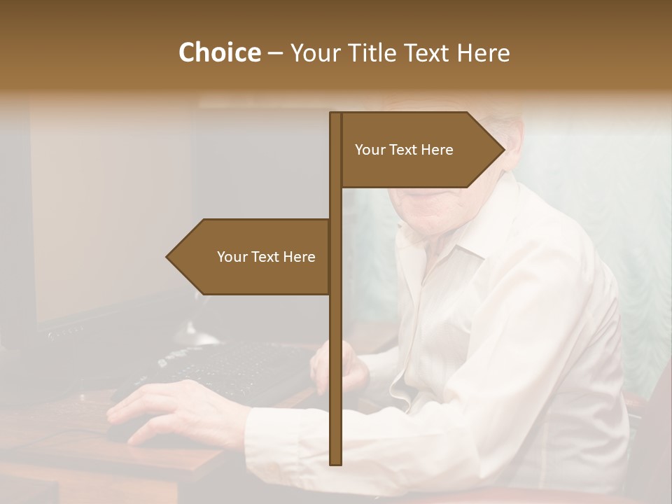 Man Retirement Research PowerPoint Template