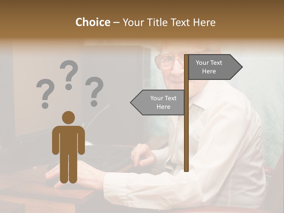 Man Retirement Research PowerPoint Template