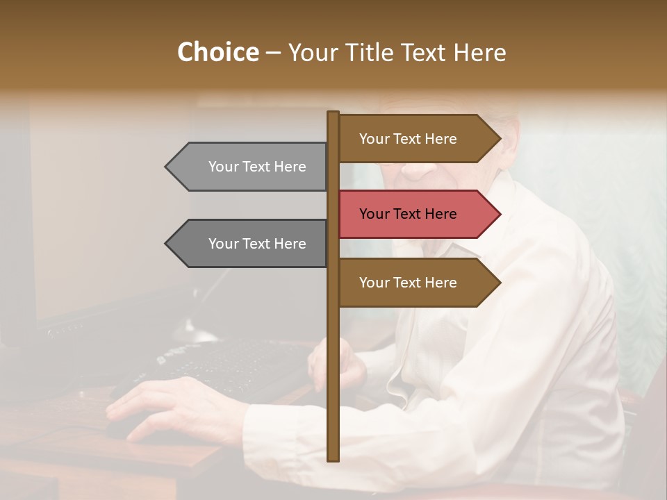 Man Retirement Research PowerPoint Template