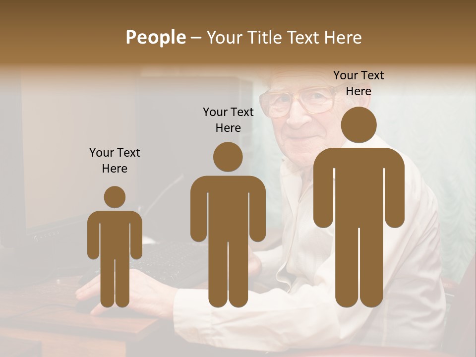 Man Retirement Research PowerPoint Template