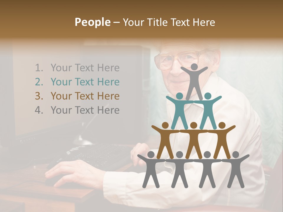 Man Retirement Research PowerPoint Template