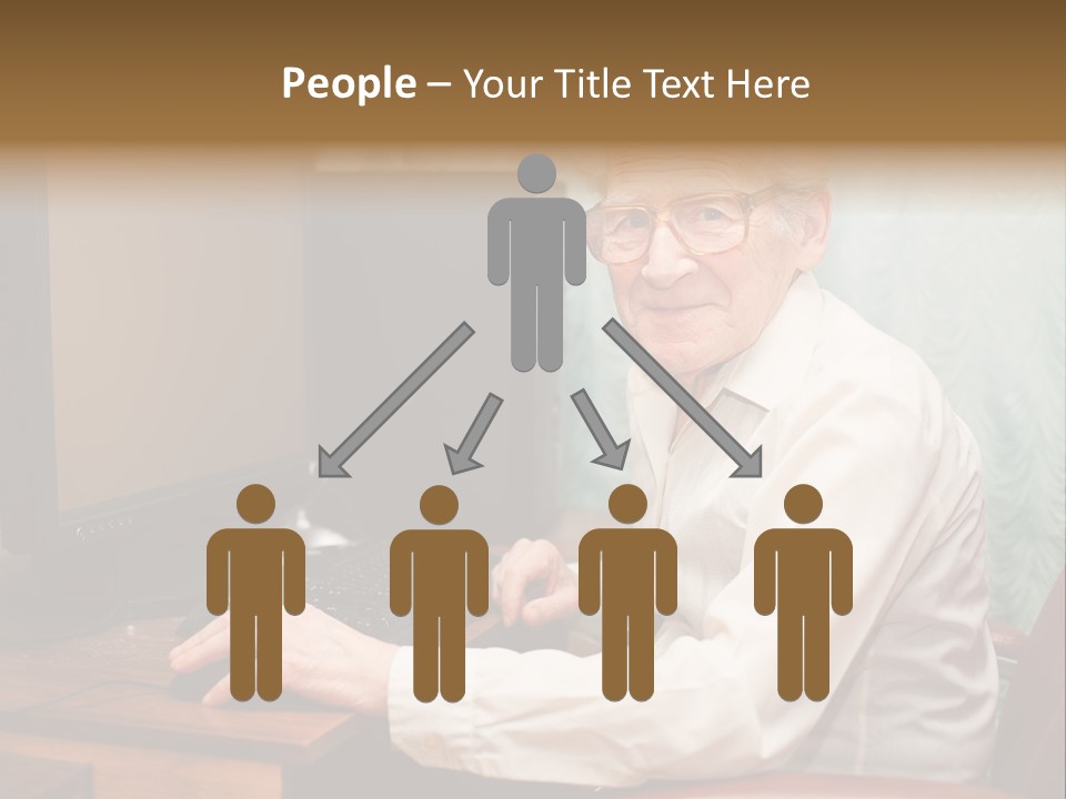 Man Retirement Research PowerPoint Template