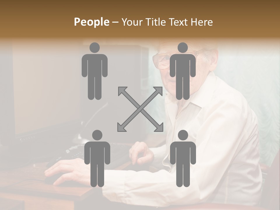 Man Retirement Research PowerPoint Template