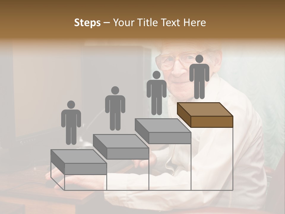 Man Retirement Research PowerPoint Template