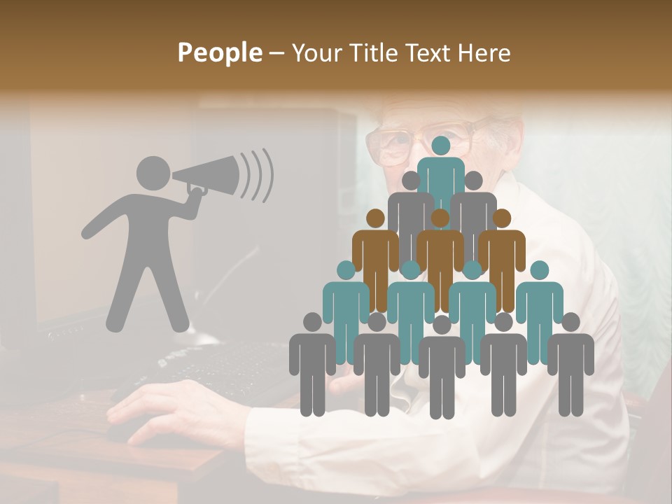 Man Retirement Research PowerPoint Template