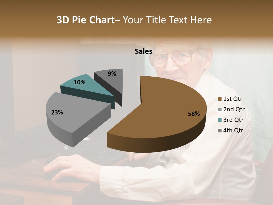 Man Retirement Research PowerPoint Template