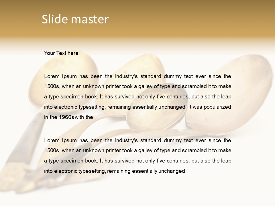 Silverware Dining Isolated PowerPoint Template