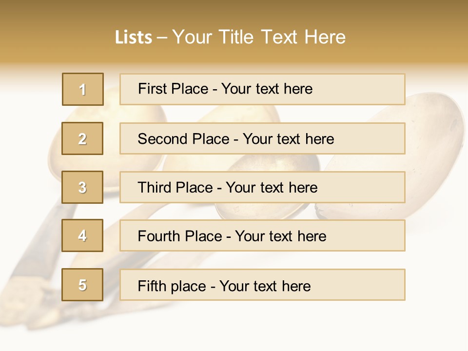 Silverware Dining Isolated PowerPoint Template