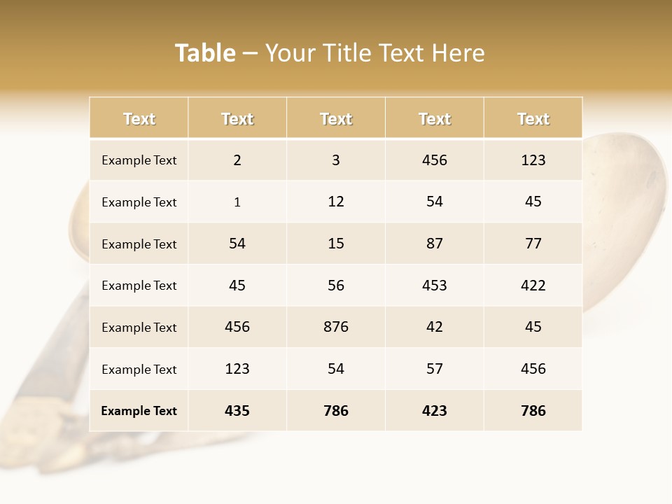 Silverware Dining Isolated PowerPoint Template
