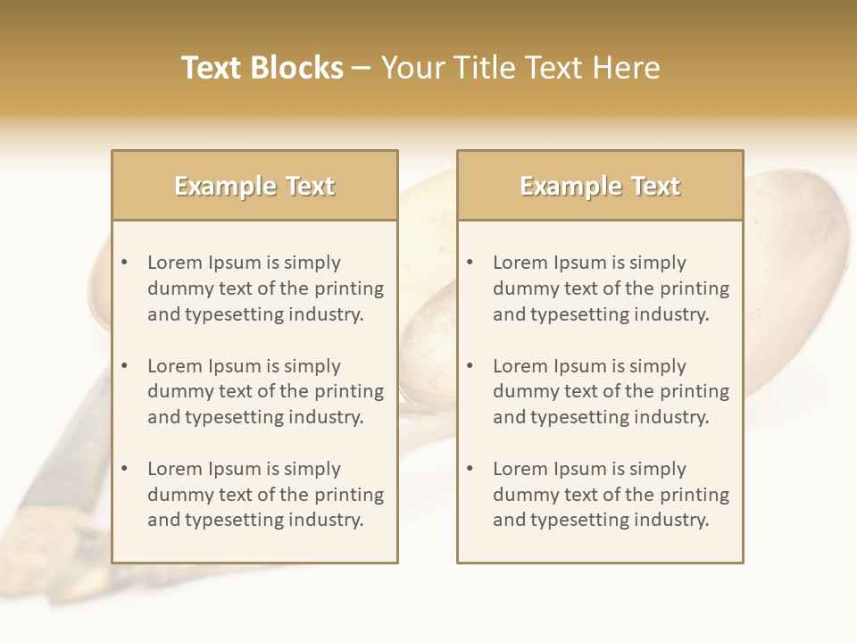 Silverware Dining Isolated PowerPoint Template