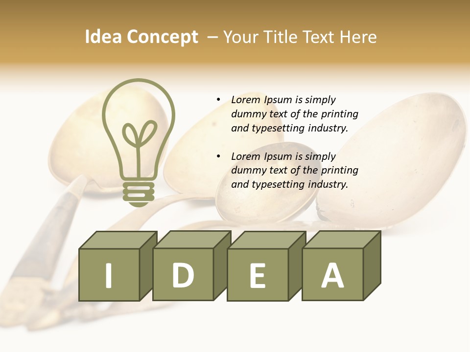 Silverware Dining Isolated PowerPoint Template