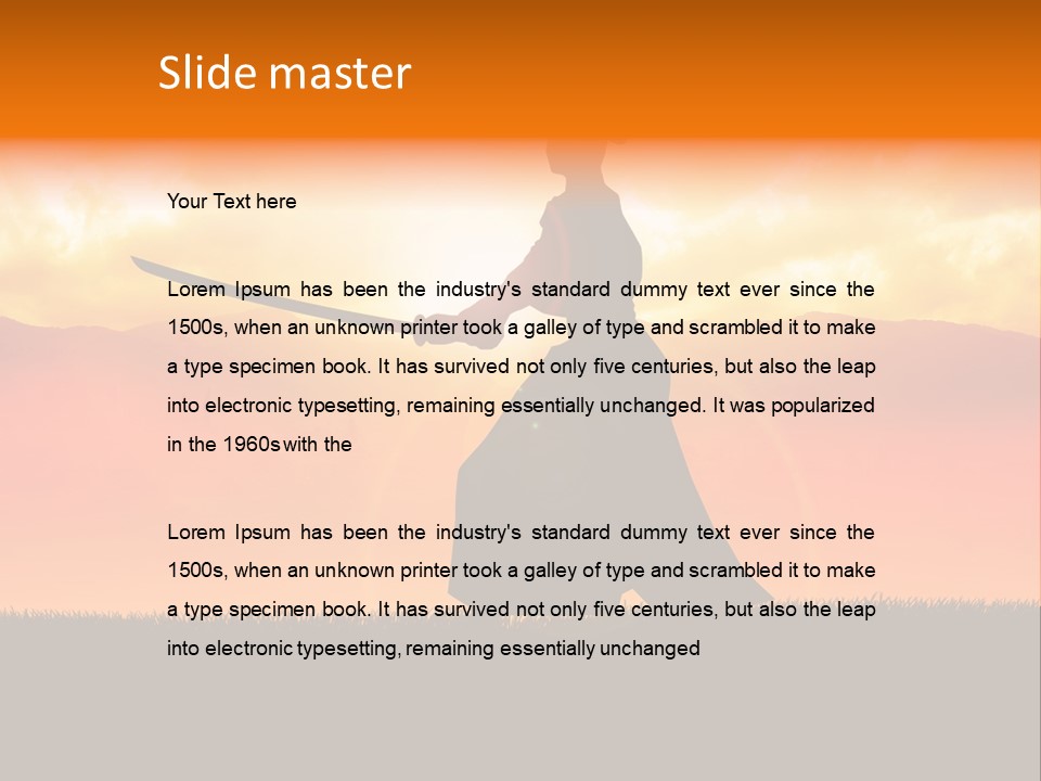 Male Stance Serenity PowerPoint Template