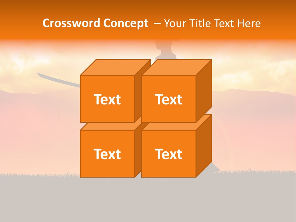 Male Stance Serenity PowerPoint Template