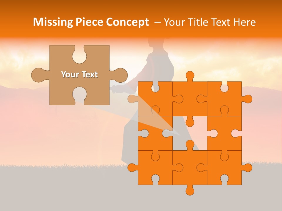 Male Stance Serenity PowerPoint Template