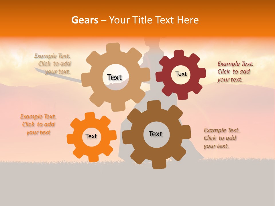 Male Stance Serenity PowerPoint Template