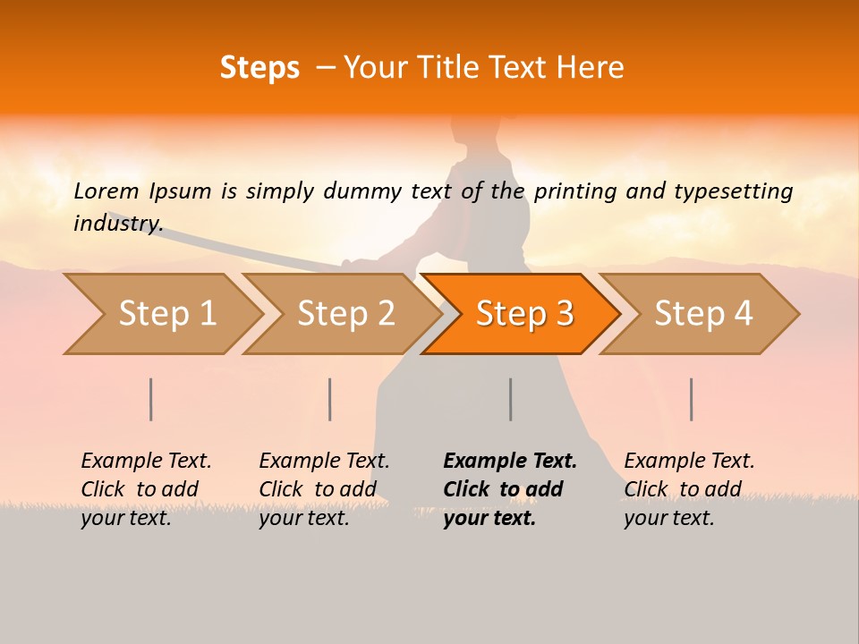 Male Stance Serenity PowerPoint Template