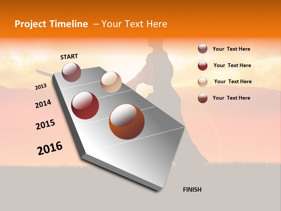Male Stance Serenity PowerPoint Template