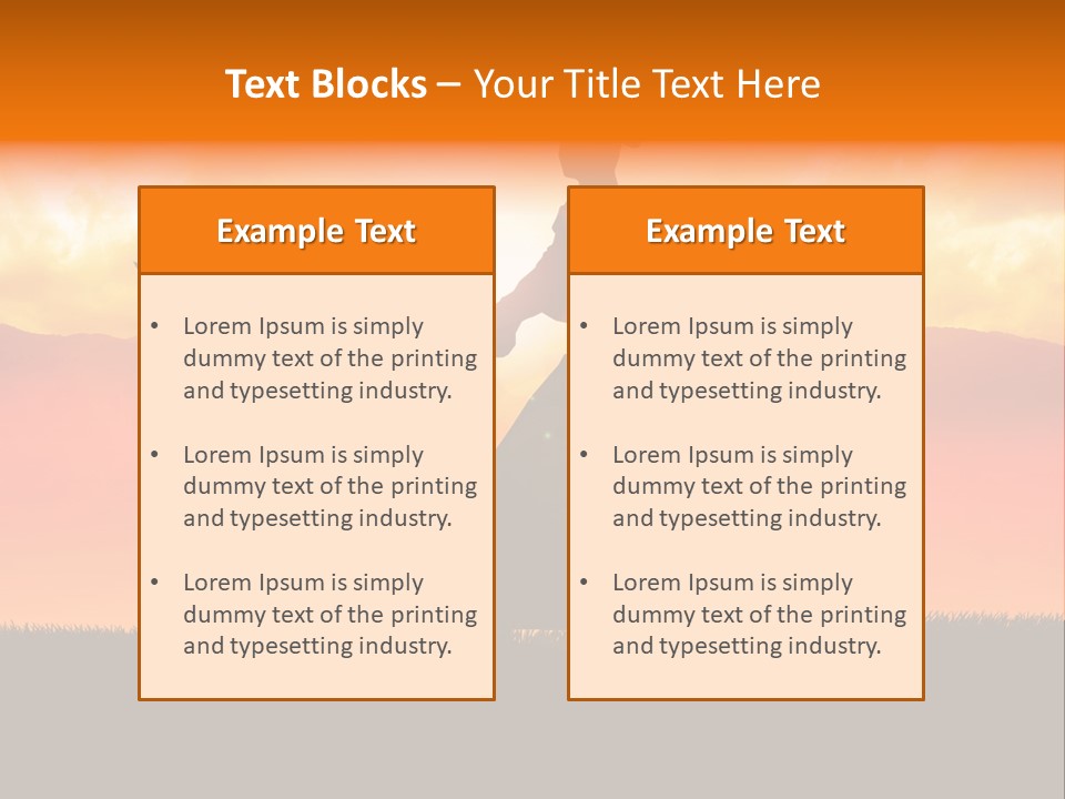 Male Stance Serenity PowerPoint Template