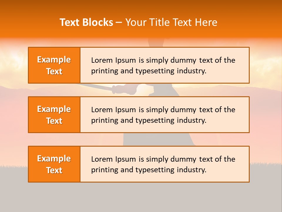 Male Stance Serenity PowerPoint Template