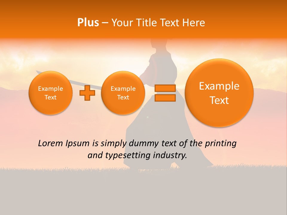 Male Stance Serenity PowerPoint Template
