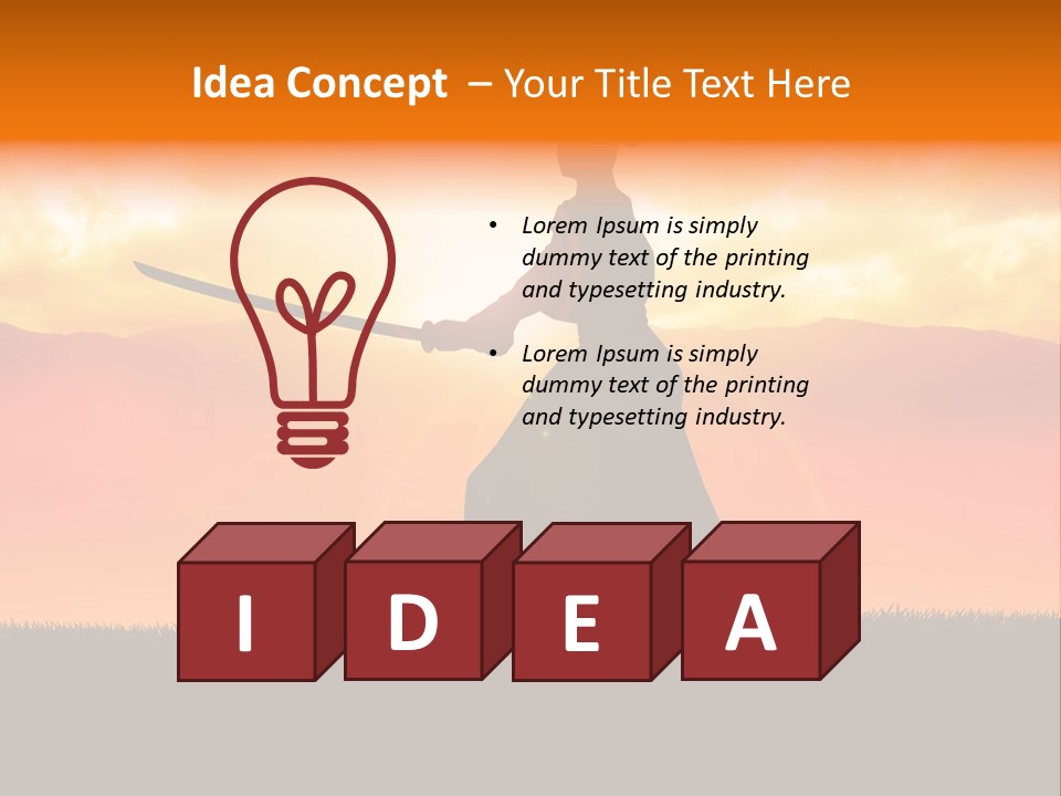 Male Stance Serenity PowerPoint Template