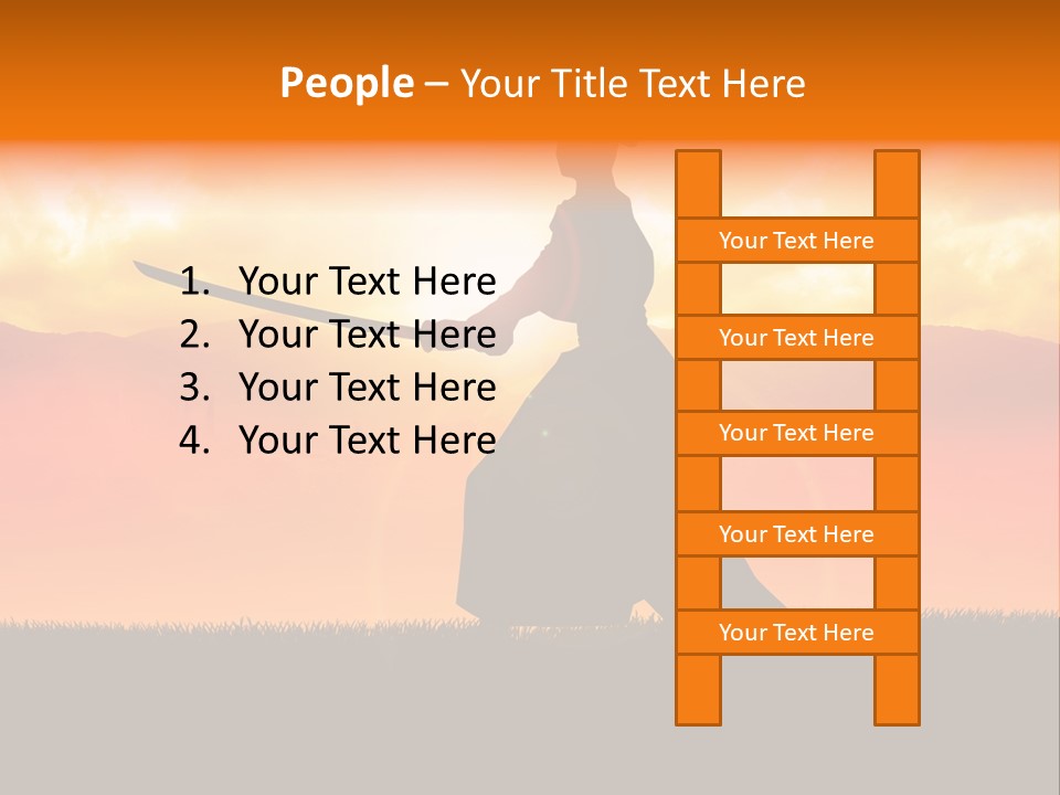 Male Stance Serenity PowerPoint Template