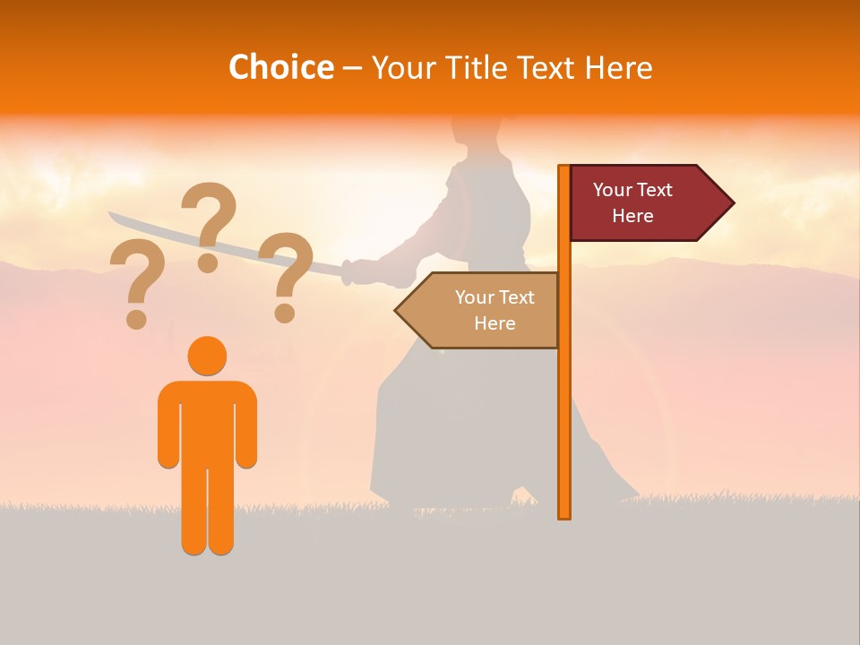 Male Stance Serenity PowerPoint Template