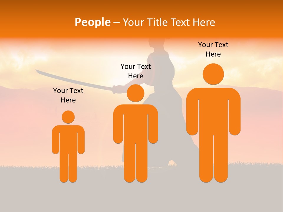 Male Stance Serenity PowerPoint Template