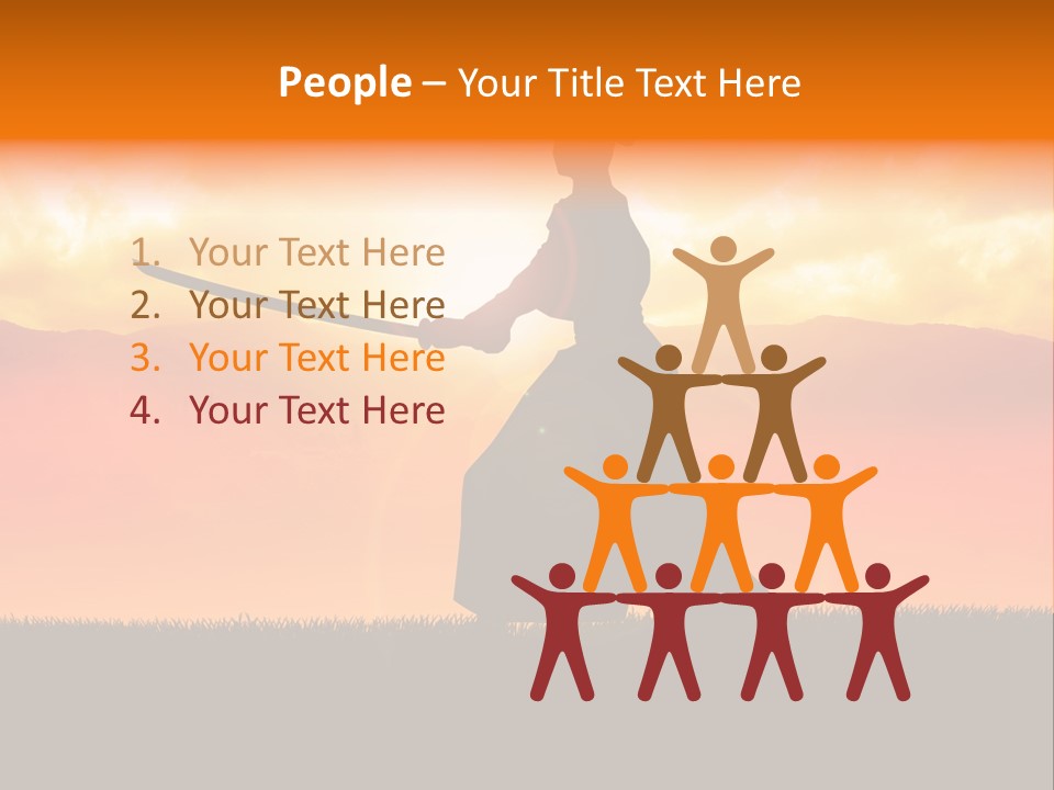 Male Stance Serenity PowerPoint Template