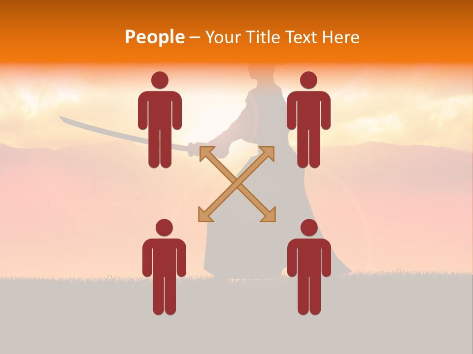 Male Stance Serenity PowerPoint Template