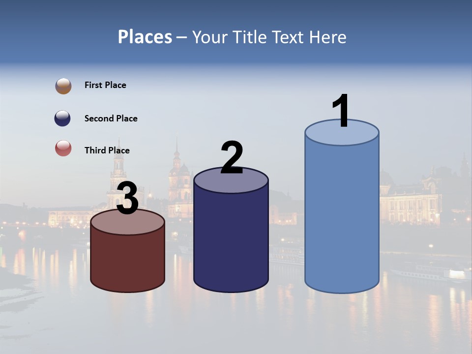 Blue Panoramic Landscape PowerPoint Template