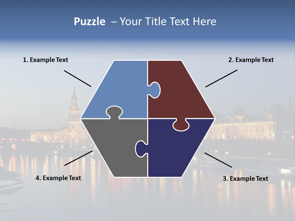 Blue Panoramic Landscape PowerPoint Template