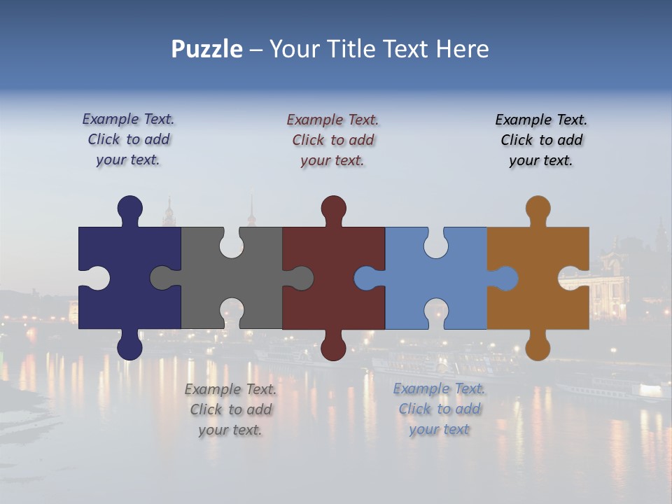Blue Panoramic Landscape PowerPoint Template
