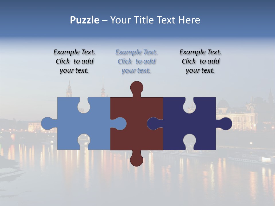 Blue Panoramic Landscape PowerPoint Template