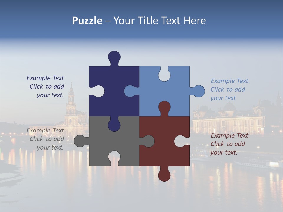 Blue Panoramic Landscape PowerPoint Template