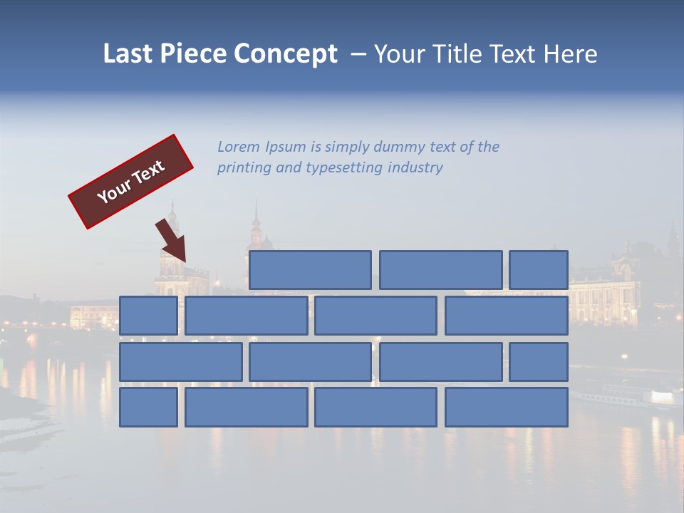 Blue Panoramic Landscape PowerPoint Template
