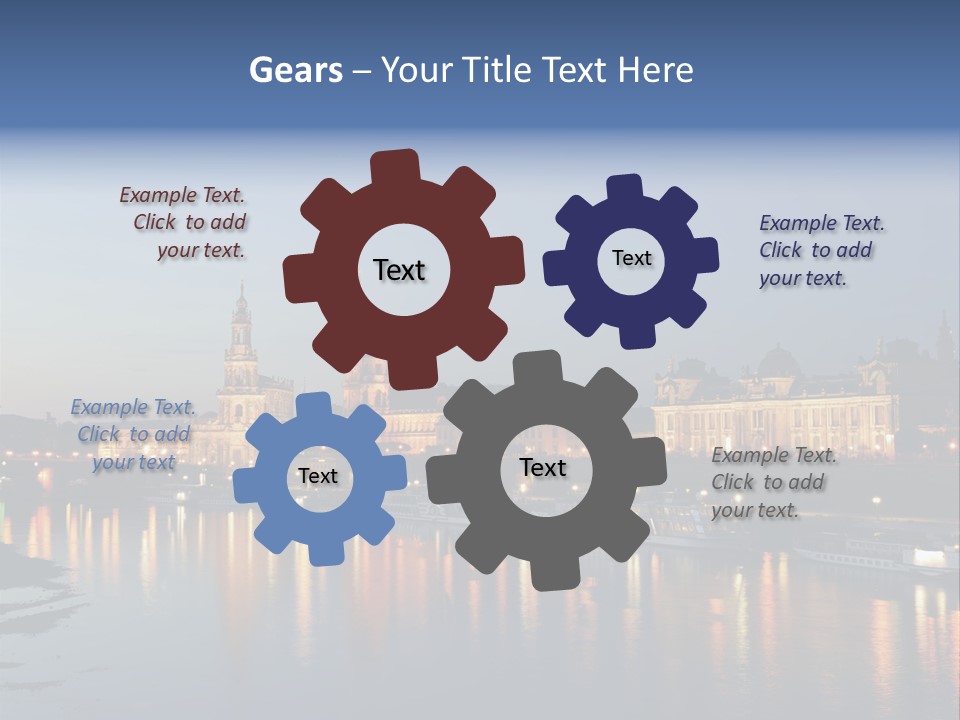 Blue Panoramic Landscape PowerPoint Template