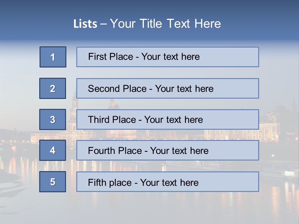 Blue Panoramic Landscape PowerPoint Template