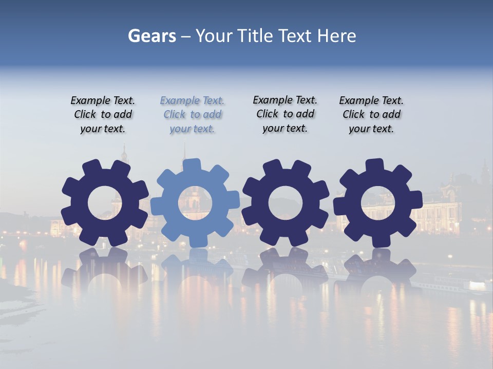 Blue Panoramic Landscape PowerPoint Template
