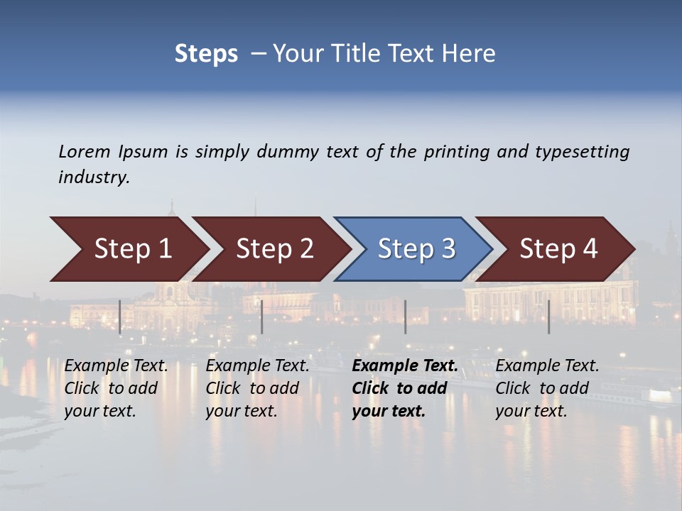 Blue Panoramic Landscape PowerPoint Template