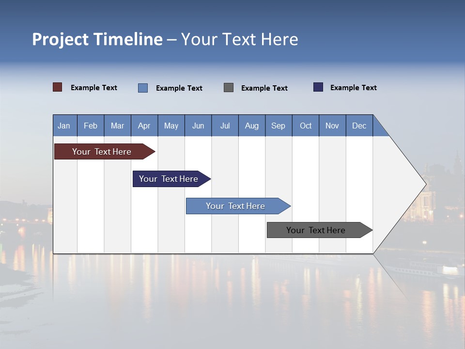 Blue Panoramic Landscape PowerPoint Template