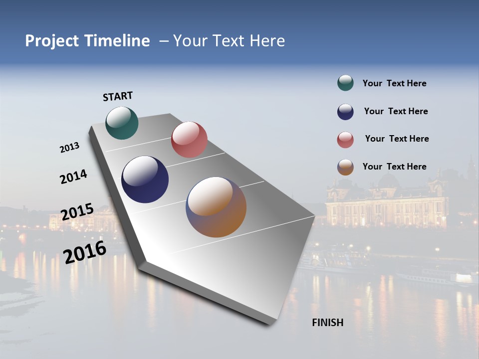 Blue Panoramic Landscape PowerPoint Template