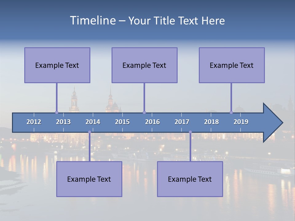Blue Panoramic Landscape PowerPoint Template