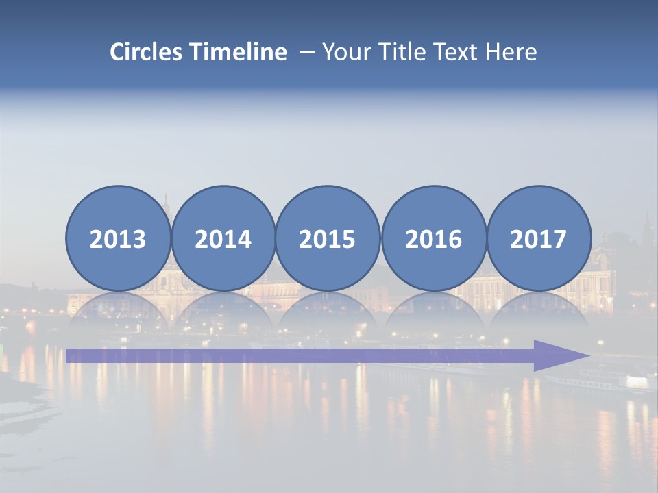 Blue Panoramic Landscape PowerPoint Template
