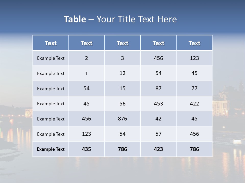 Blue Panoramic Landscape PowerPoint Template