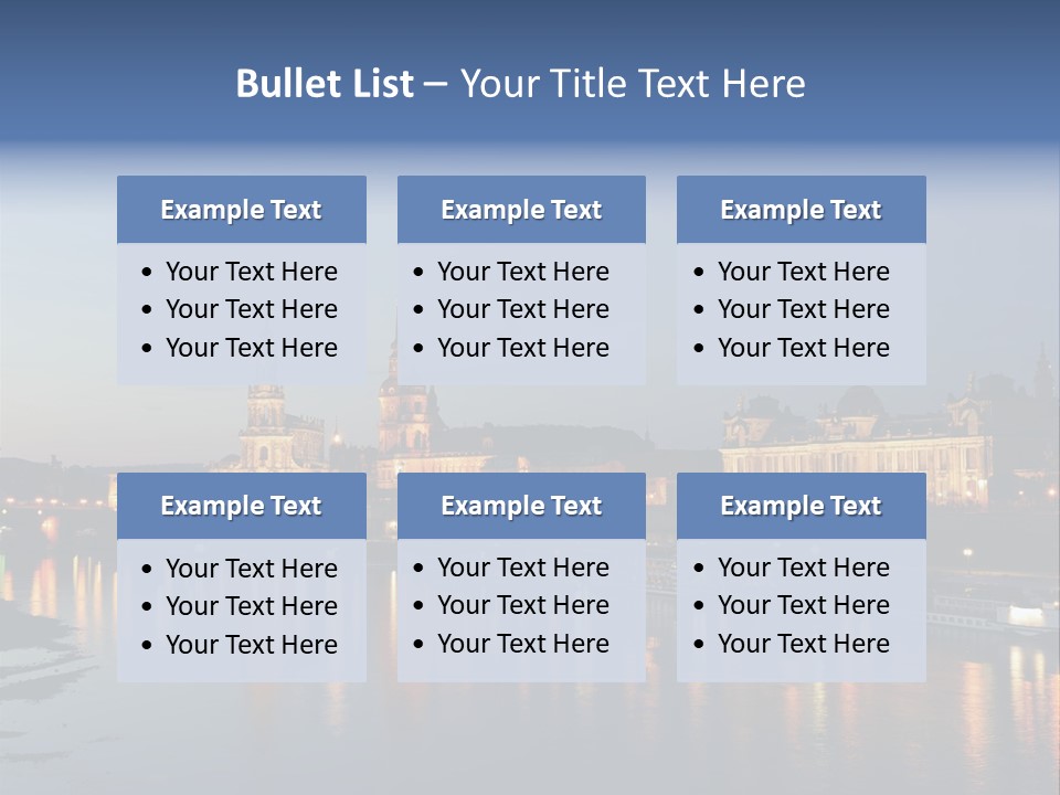 Blue Panoramic Landscape PowerPoint Template