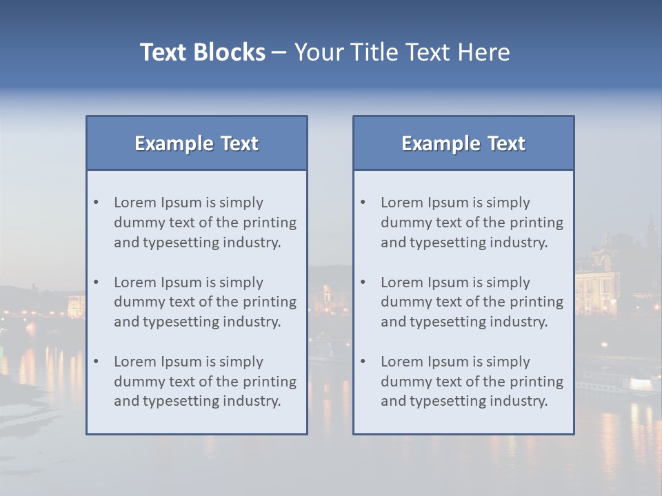 Blue Panoramic Landscape PowerPoint Template