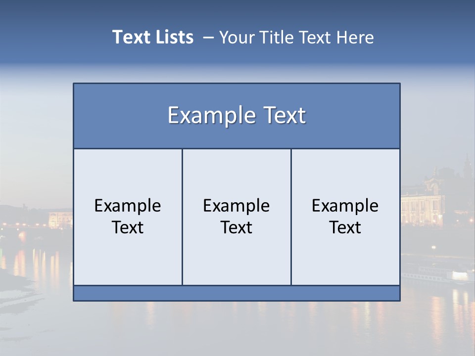 Blue Panoramic Landscape PowerPoint Template