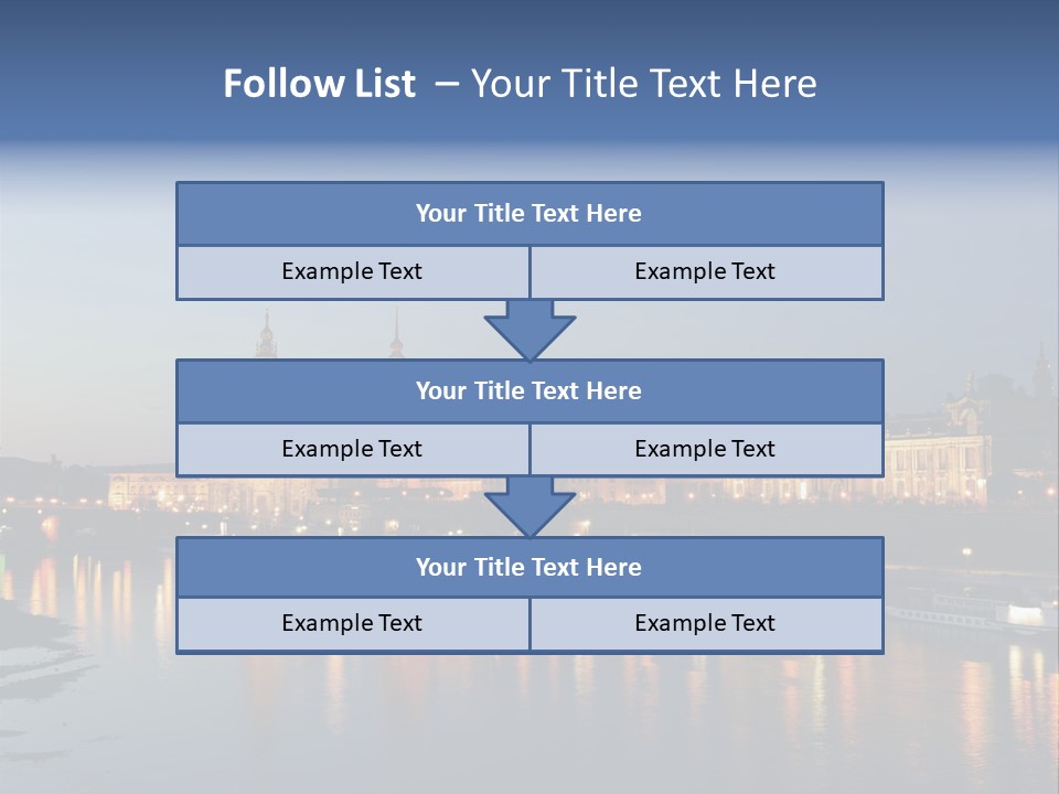 Blue Panoramic Landscape PowerPoint Template